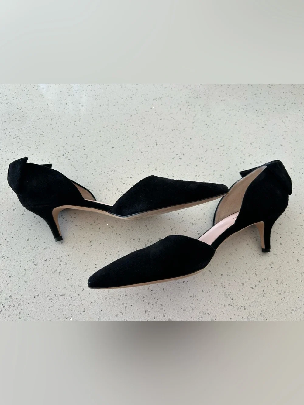 Kate Spade Kitten Heels with Bow on back Sz 7